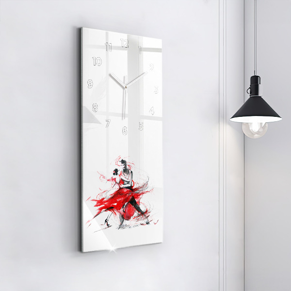 Modern vertical wall clock Dancing couple