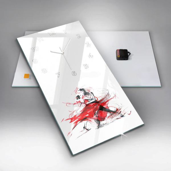 Modern vertical wall clock Dancing couple