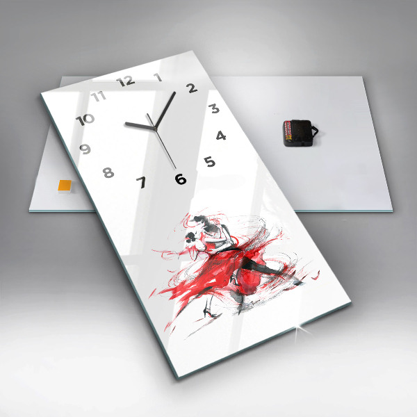 Modern vertical wall clock Dancing couple