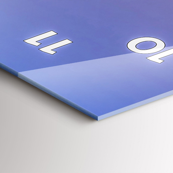 Modern vertical wall clock View of Barcelona