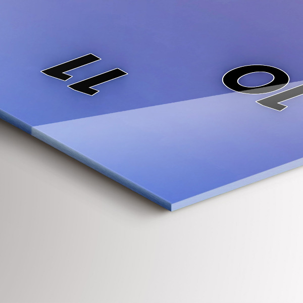 Modern vertical wall clock View of Barcelona