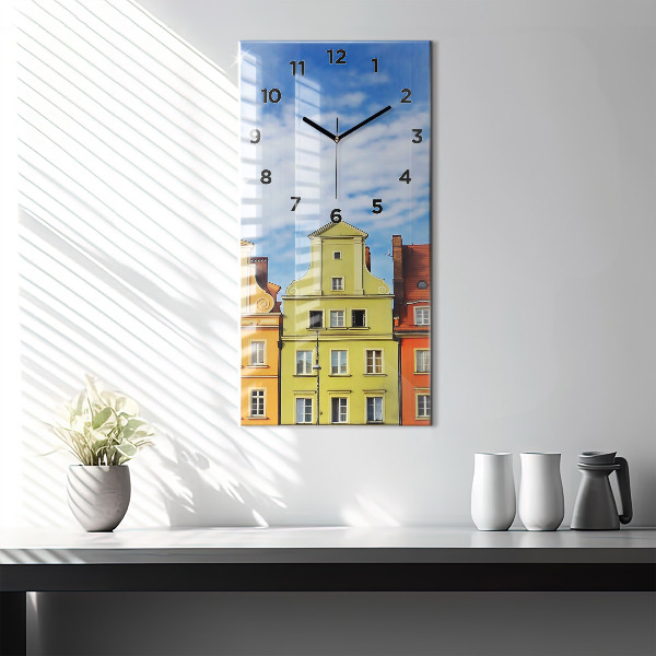 Modern vertical wall clock Wroclaw - Old Town