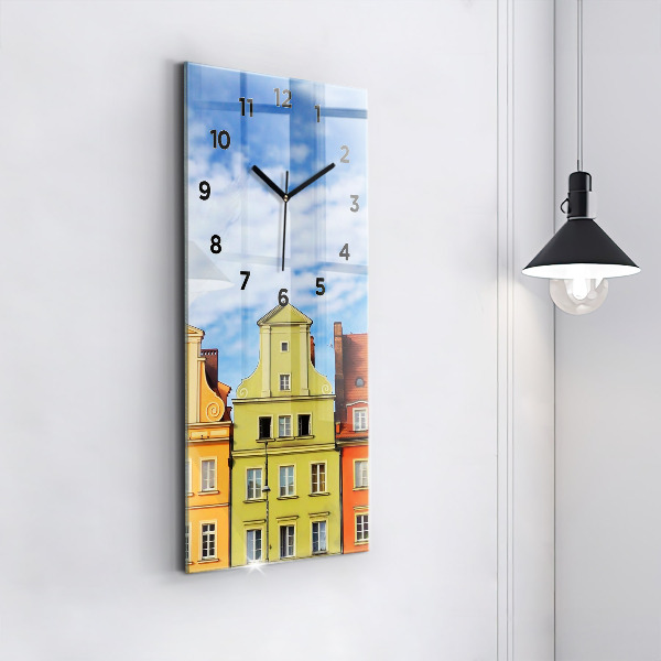Modern vertical wall clock Wroclaw - Old Town
