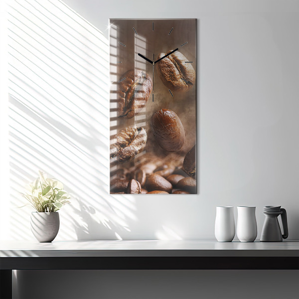 Modern vertical wall clock Coffee beans