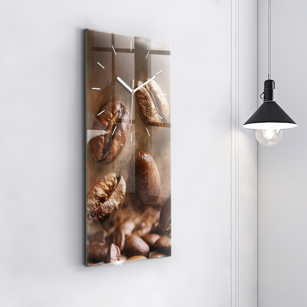 Modern vertical wall clock Coffee beans