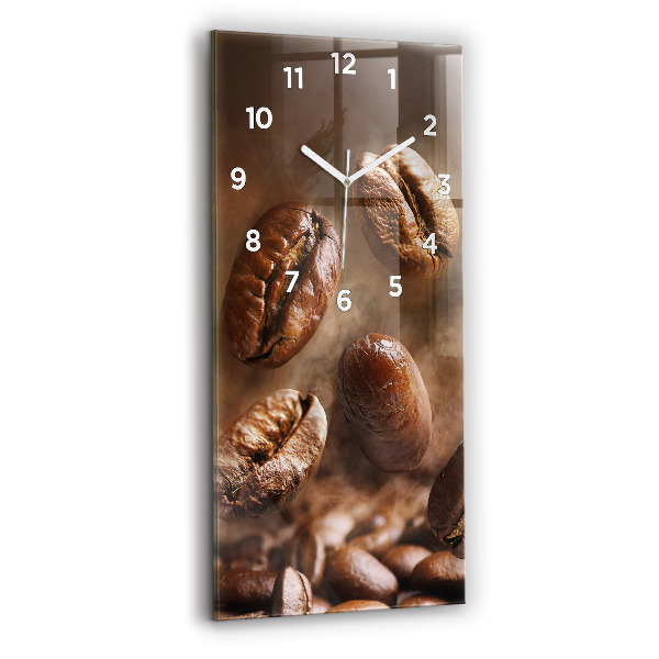 Modern vertical wall clock Coffee beans