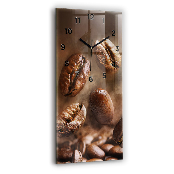 Modern vertical wall clock Coffee beans