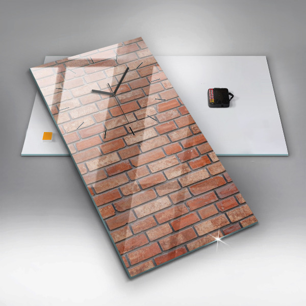 Modern vertical wall clock Brick wall