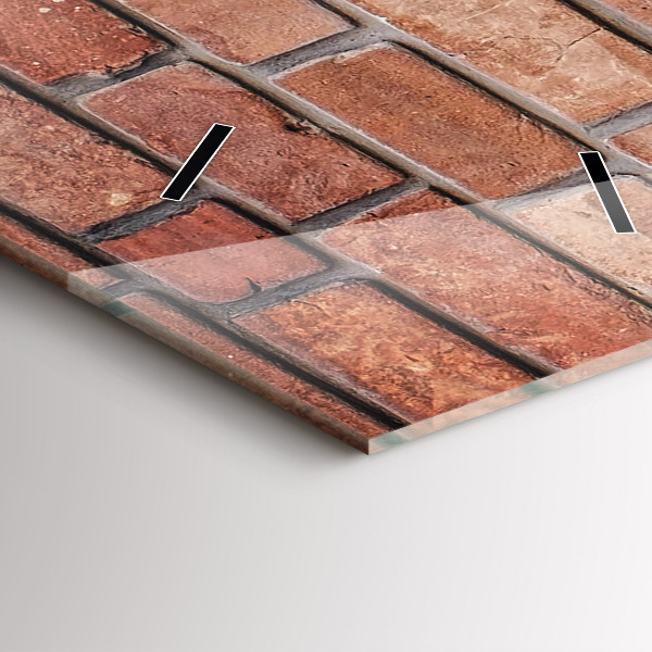 Modern vertical wall clock Brick wall