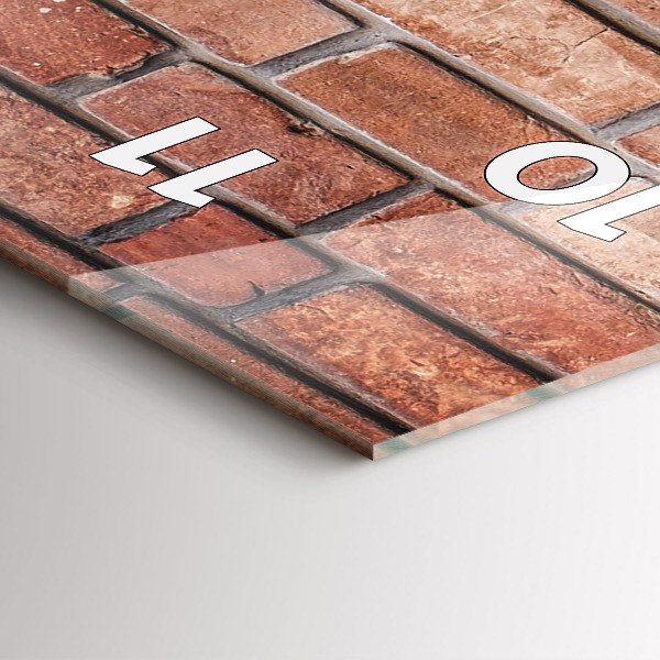Modern vertical wall clock Brick wall