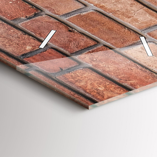 Modern vertical wall clock Brick wall