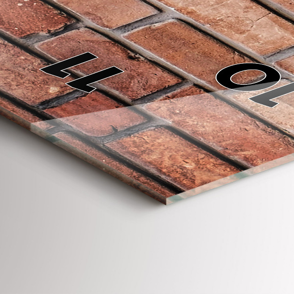 Modern vertical wall clock Brick wall