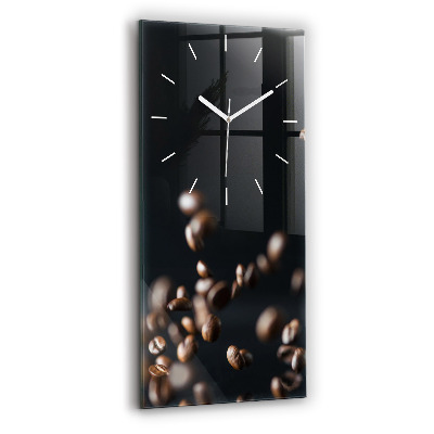 Modern vertical wall clock Coffee beans