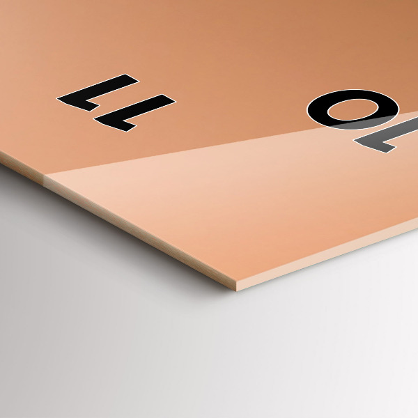 Modern vertical wall clock Abstract colors