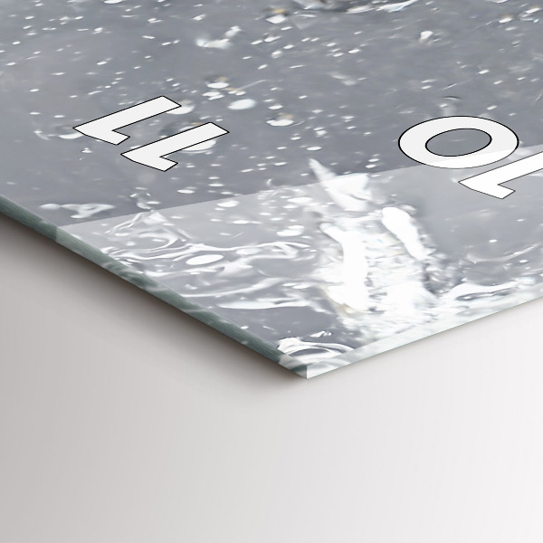 Modern vertical wall clock Citrus in water