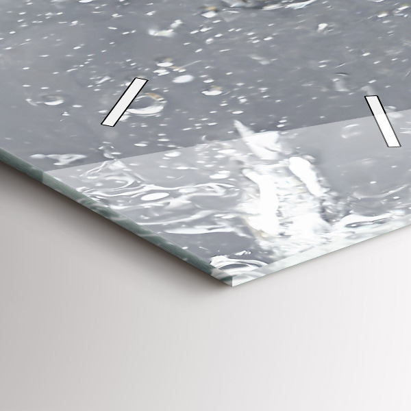 Modern vertical wall clock Citrus in water