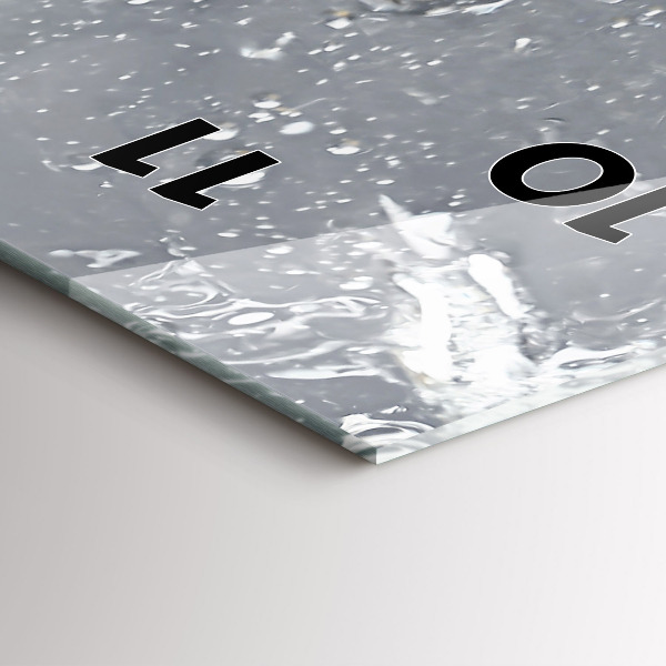 Modern vertical wall clock Citrus in water