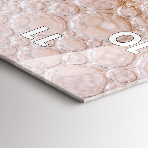 Modern vertical wall clock Beer with foam