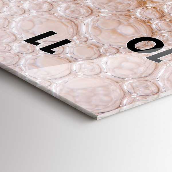 Modern vertical wall clock Beer with foam