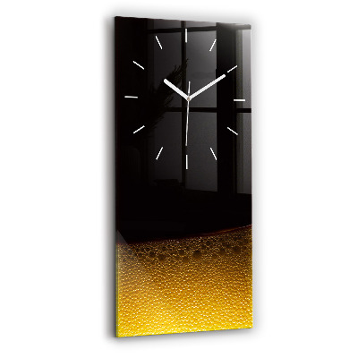 Modern vertical wall clock Orange juice