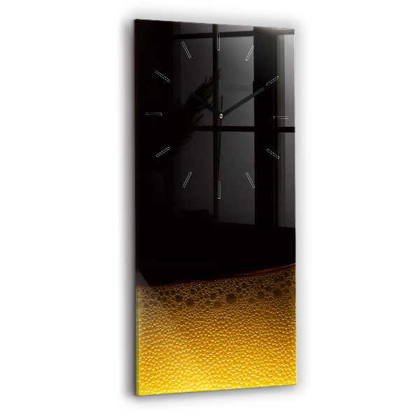 Modern vertical wall clock Orange juice