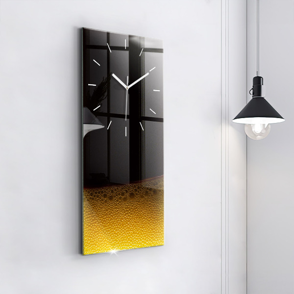 Modern vertical wall clock Orange juice