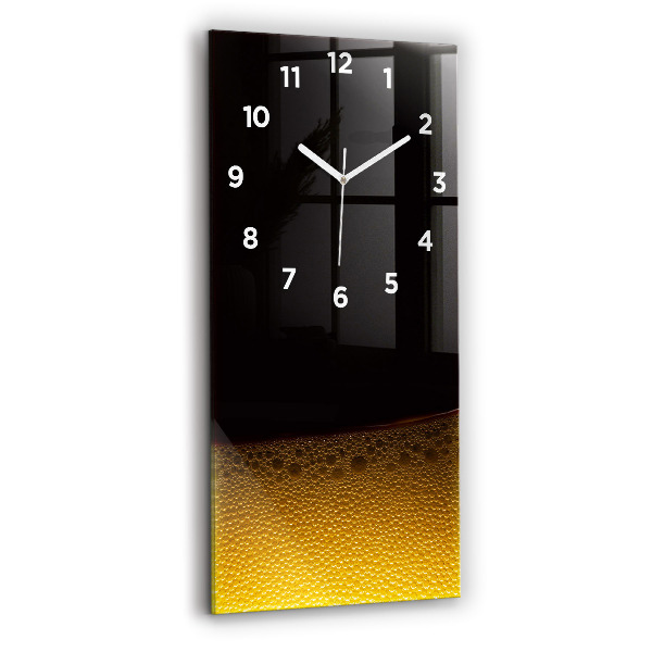 Modern vertical wall clock Orange juice