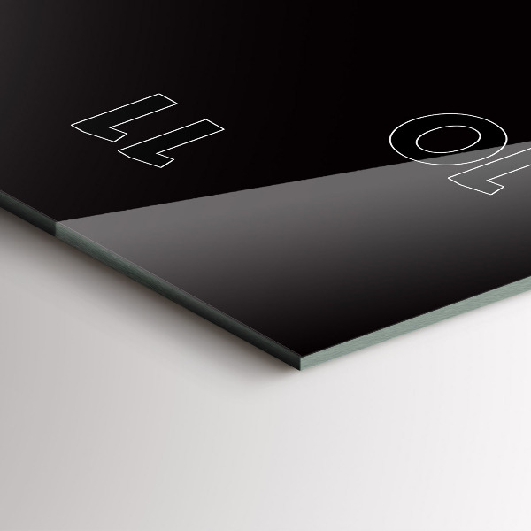 Modern vertical wall clock Orange juice