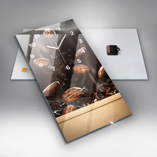 Modern vertical wall clock Hot coffee