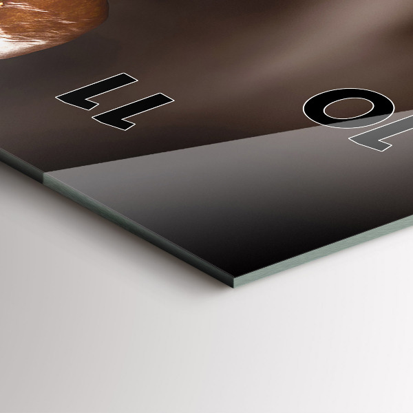 Modern vertical wall clock Hot coffee