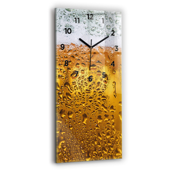 Modern vertical wall clock A mug of beer