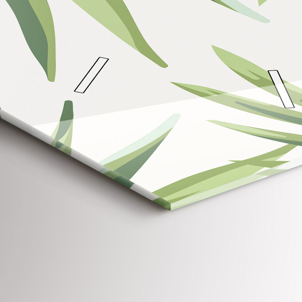 Modern vertical wall clock Tropical pattern