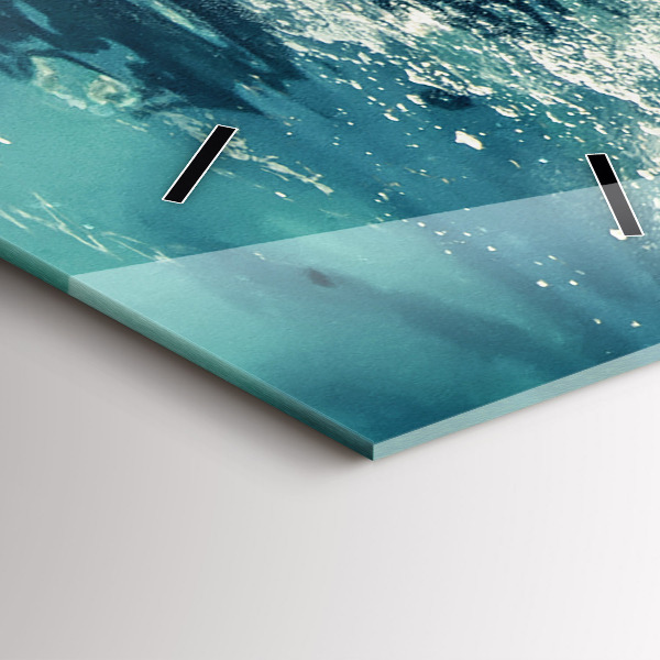 Modern vertical wall clock Swimming elephant in the ocean