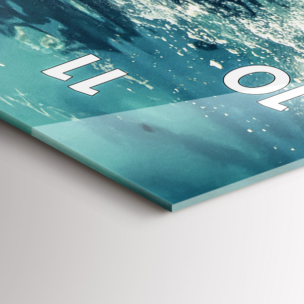 Modern vertical wall clock Swimming elephant in the ocean