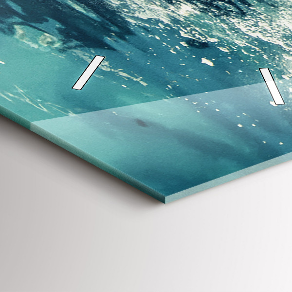 Modern vertical wall clock Swimming elephant in the ocean