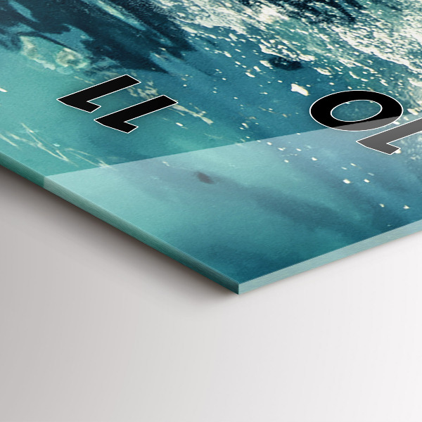 Modern vertical wall clock Swimming elephant in the ocean