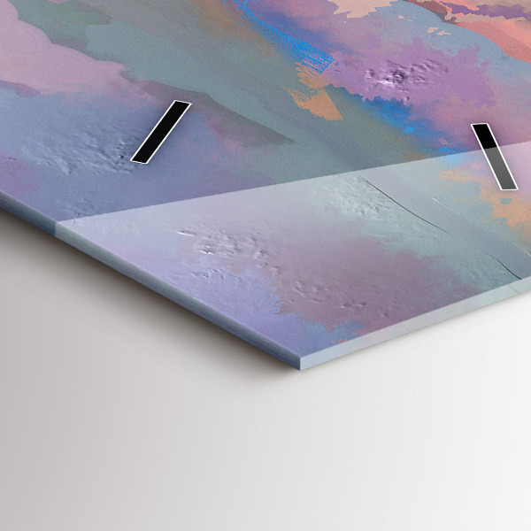 Modern vertical wall clock Sunflower Field