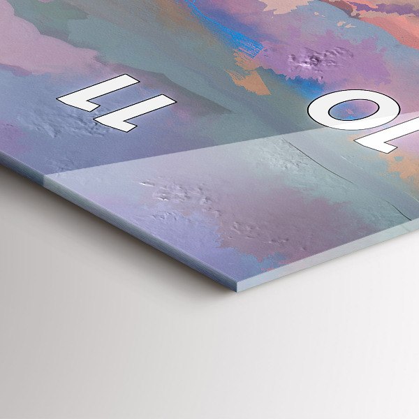 Modern vertical wall clock Sunflower Field