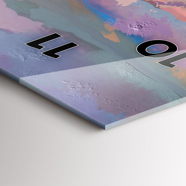 Modern vertical wall clock Sunflower Field