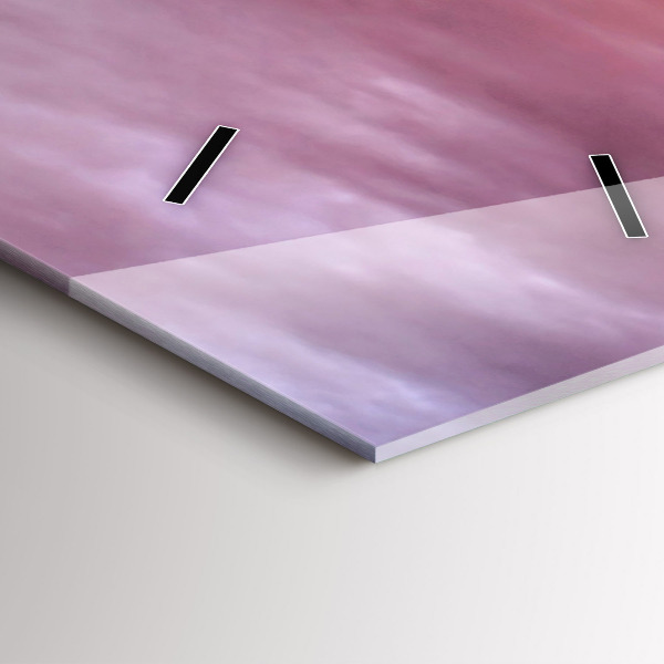 Modern vertical wall clock Old windmill in Santorini