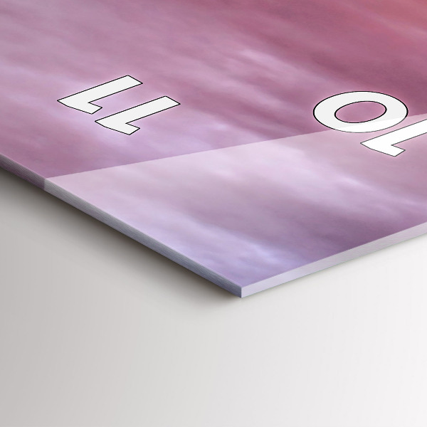 Modern vertical wall clock Old windmill in Santorini