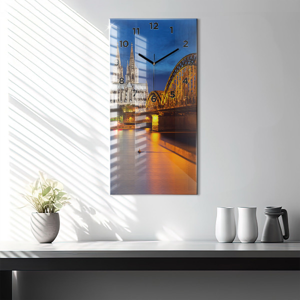 Modern vertical wall clock Bridge in Germany