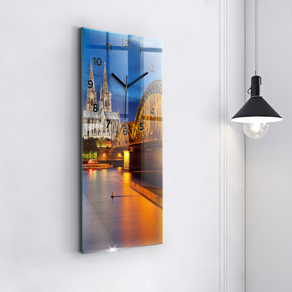Modern vertical wall clock Bridge in Germany