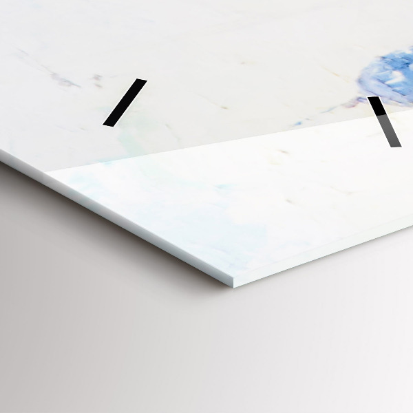 Modern vertical wall clock Oil art