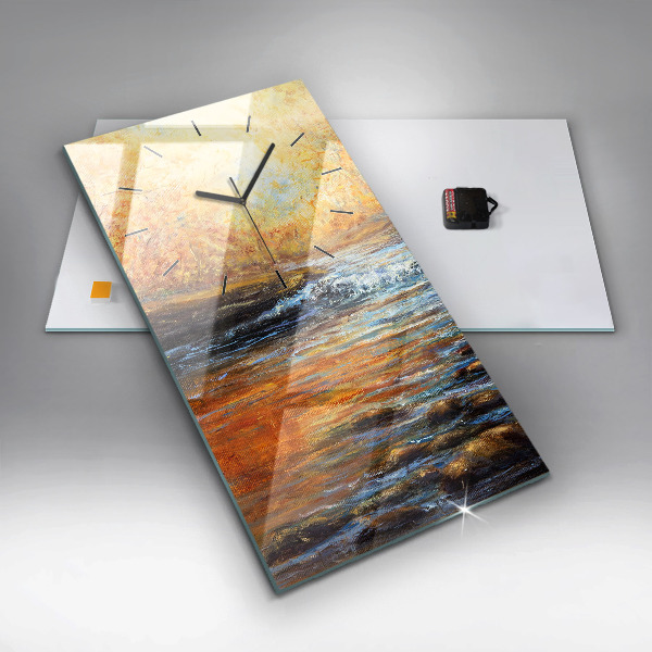 Modern vertical wall clock Artistic art