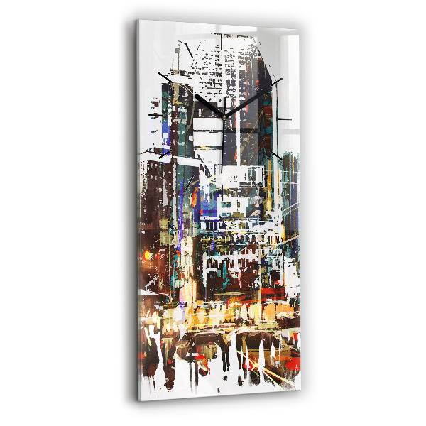 Modern vertical wall clock New York City