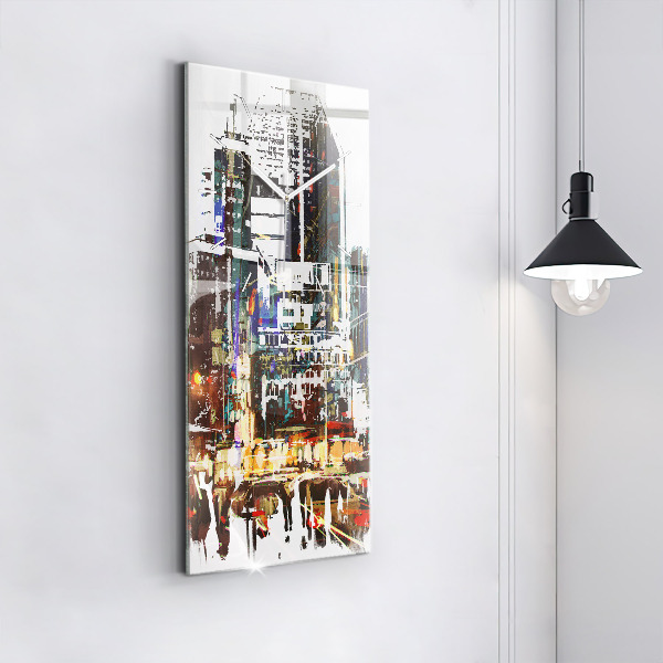 Modern vertical wall clock New York City