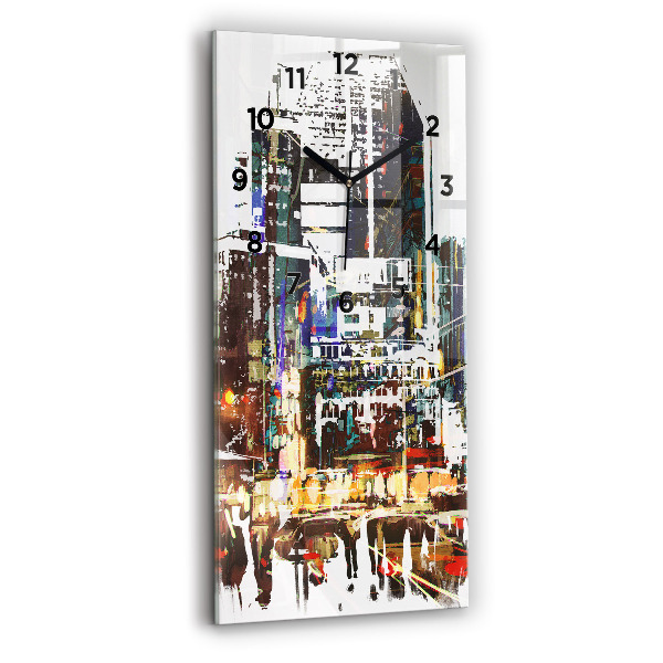 Modern vertical wall clock New York City