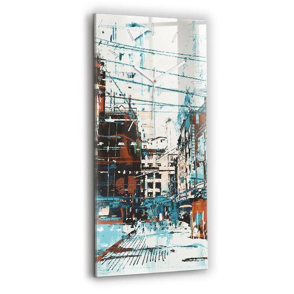 Modern vertical wall clock Street Art