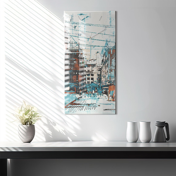 Modern vertical wall clock Street Art